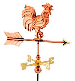 Good Directions 802P Rooster Cottage Weathervanes - Polished